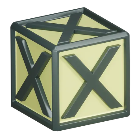 X letra del alfabeto  3D Icon