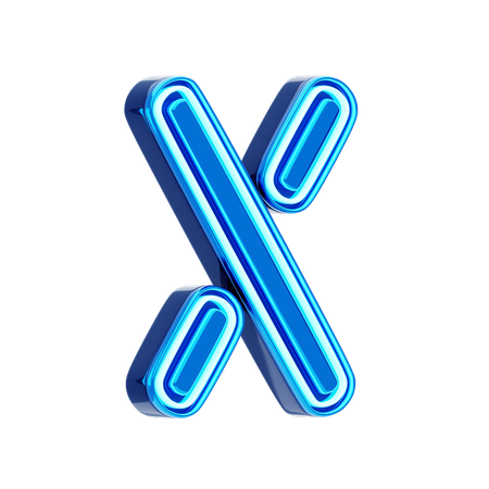 X Letter  3D Icon