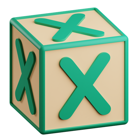 X Letter  3D Icon