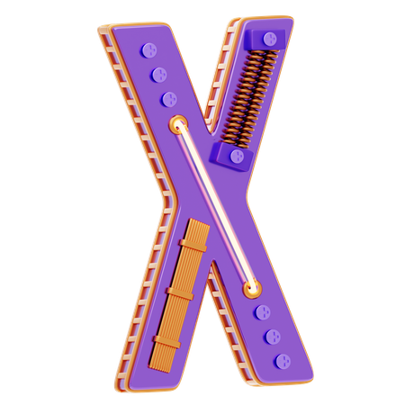 X Letter  3D Icon