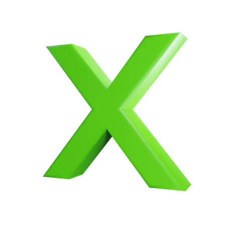 X Letter  3D Icon