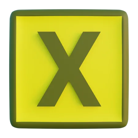 X Letter  3D Icon