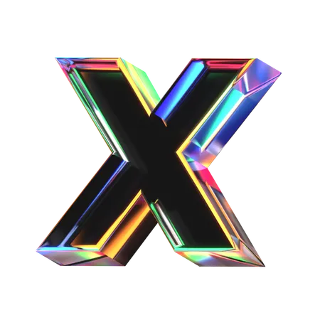 X Letter  3D Icon