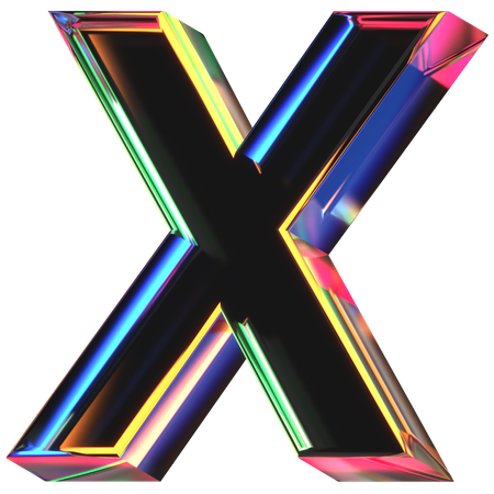 X Letter  3D Icon