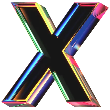 X Letter  3D Icon