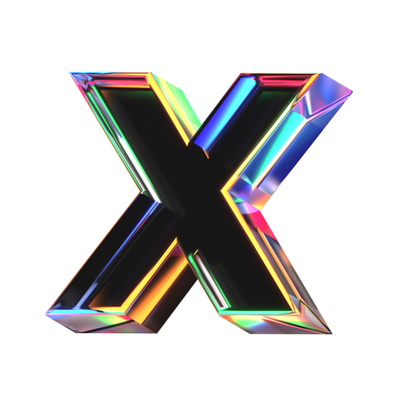 X Letter  3D Icon
