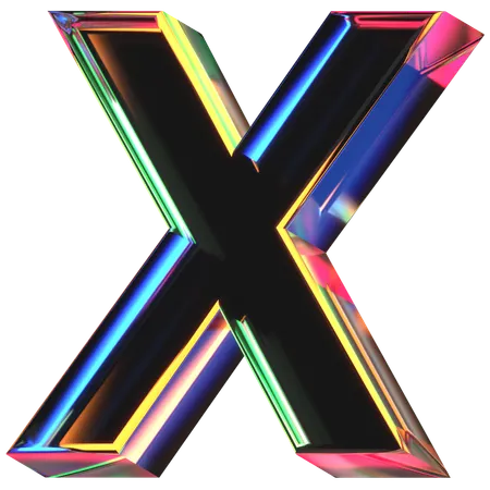 X Letter  3D Icon