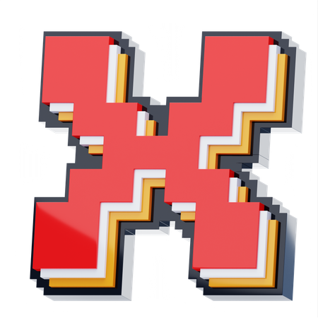 X Letter  3D Icon