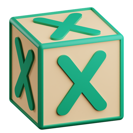 X Letter  3D Icon
