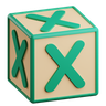 3d letter x logo