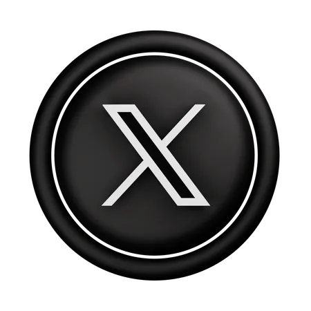 X Logo  3D Icon