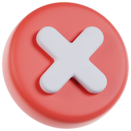 X mark  3D Icon