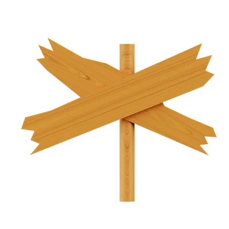 X panneau en bois  3D Icon