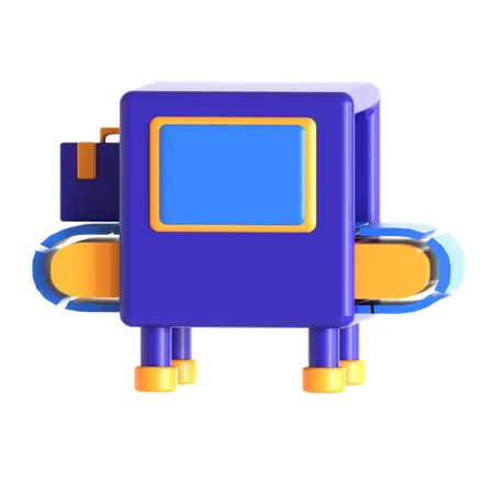 X線バッグマシン  3D Icon