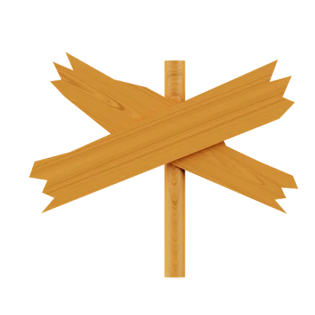 X placa de madeira  3D Icon