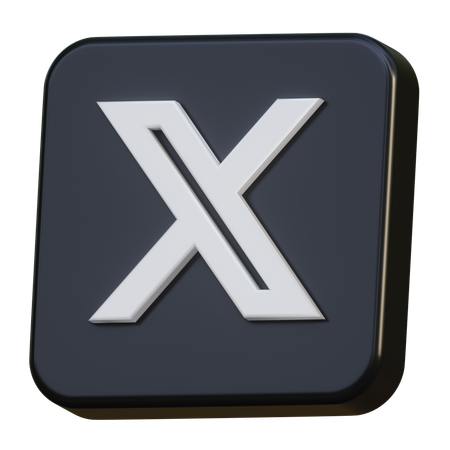 X Twitter  3D Icon