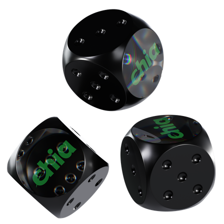 Xch Glass Dice Crypto  3D Icon