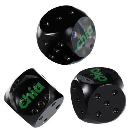Xch Glass Dice Crypto  3D Icon