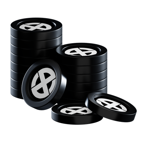 Xcn Coin Stacks  3D Icon