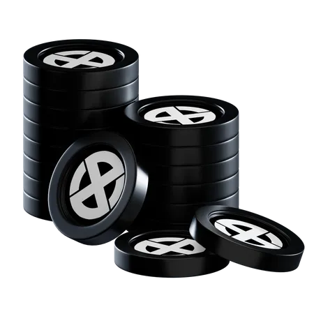 Xcn Coin Stacks  3D Icon