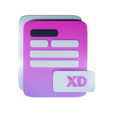 Xd file extension  3D Icon