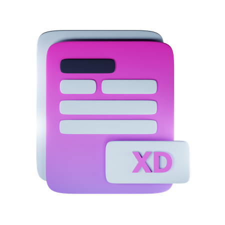 Xd file extension 3D Icon