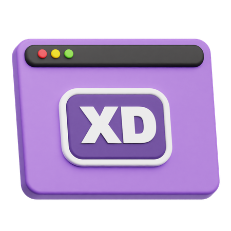 Xd Website  3D Icon