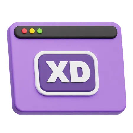 Xd Website  3D Icon