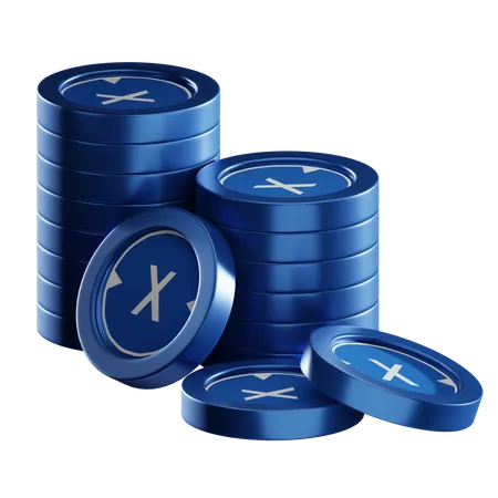 Xdc Coin Stacks  3D Icon