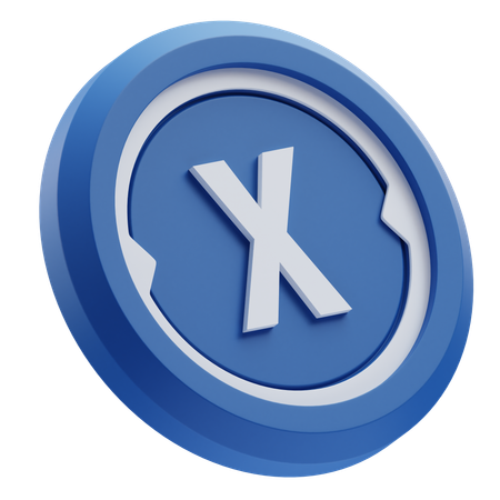 XDC Network Cryptocurrency  3D Icon