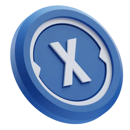 XDC Network Cryptocurrency  3D Icon