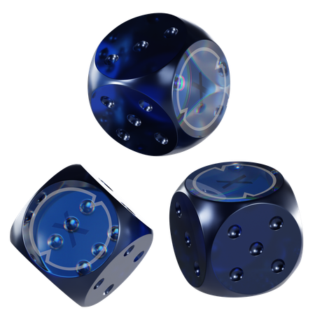 Xdc réseau verre dés crypto  3D Icon