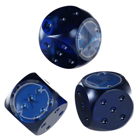 Xdc réseau verre dés crypto  3D Icon