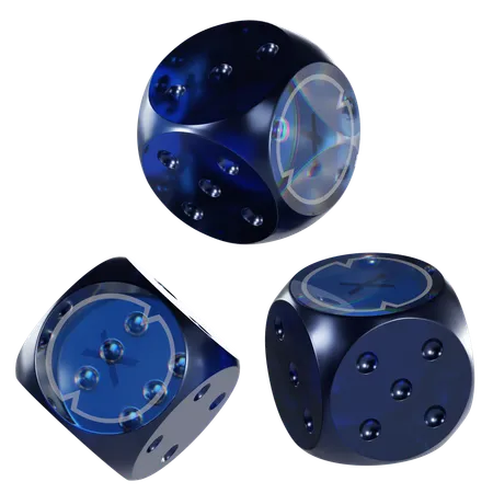 Xdc Network Glass Dice Crypto  3D Icon