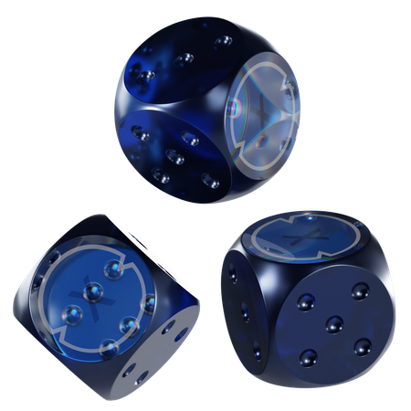 Xdc Network Glass Dice Crypto  3D Icon