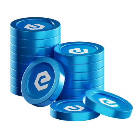 Xec Coin Stacks  3D Icon