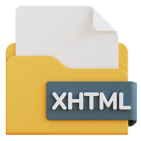 Xhtml File  3D Icon