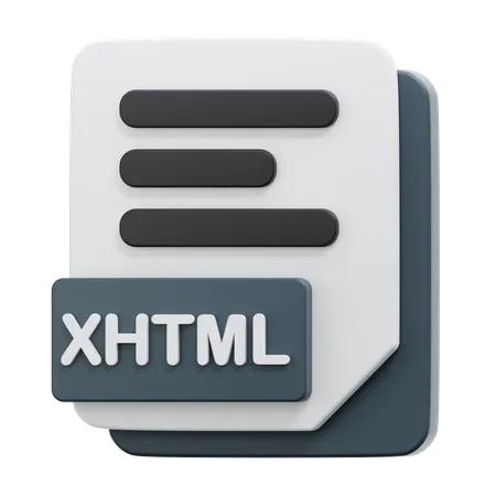 XHTML FILE  3D Icon