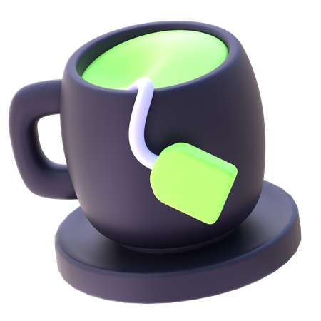 Xícara de chá verde  3D Icon