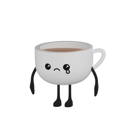 Personagem de xícara de café  3D Icon