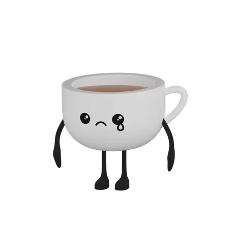 Personagem de xícara de café  3D Icon