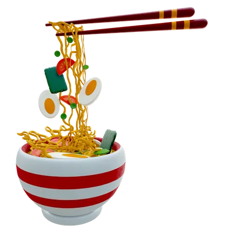 Xícara de macarrão ramen  3D Icon