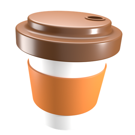 Copo de café de papel  3D Icon