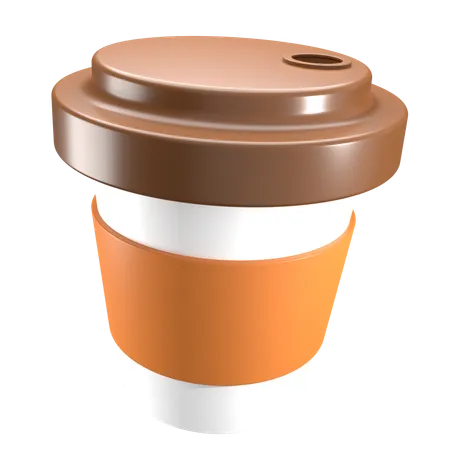 Copo de café de papel  3D Icon