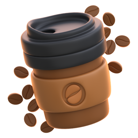 Copo de café de papel  3D Icon