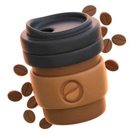 Copo de café de papel  3D Icon