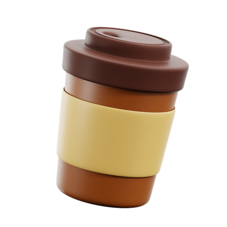 Copo de café de papel  3D Icon