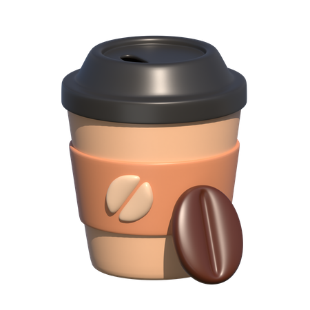 Copo de café de papel  3D Icon