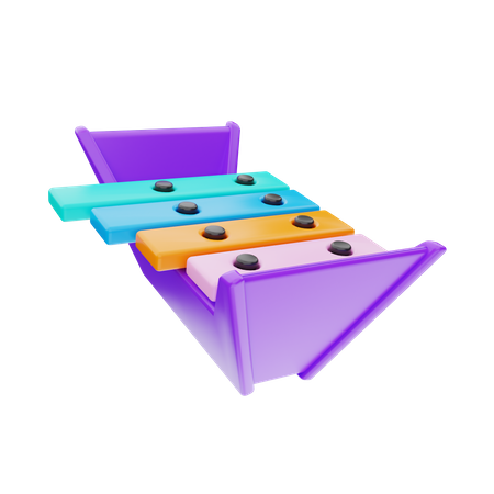 Xilófono  3D Icon