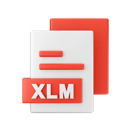 Xlm File  3D Illustration